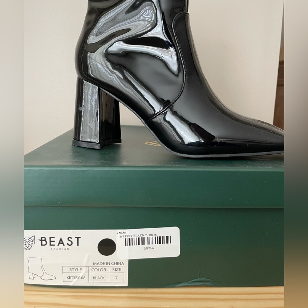 Brand new patent leather booties form Beast